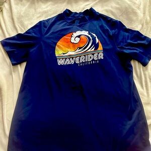 Lands’ End Boys Navy 18-20 Husky Swim Shirt